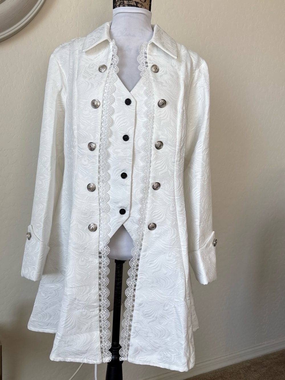 Women's Steampunk Pirate Jacket Medieval Gothic Tailcoat Victorian coat. L
